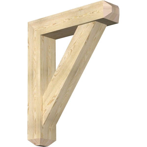 Ekena Millwork Traditional Craftsman Rough Sawn Bracket w/ Offset Brace, Douglas Fir, 8"W x 36"D x 44"H BKT0806X36X44TRA04RDF - main
